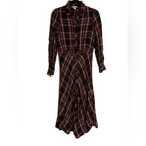 H&M Plaid Maxi Shirt Dress